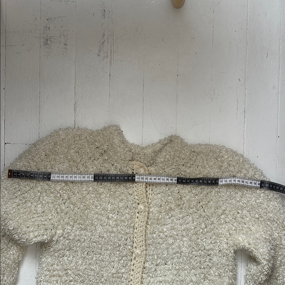 Vintage Cream Textured Cardigan - Picture 11 of 12